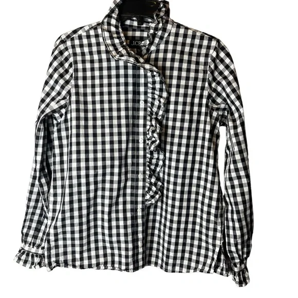 J Crew Cottage cotton poplin top gingham BP623 (2023 style) - Picture 3 of 14